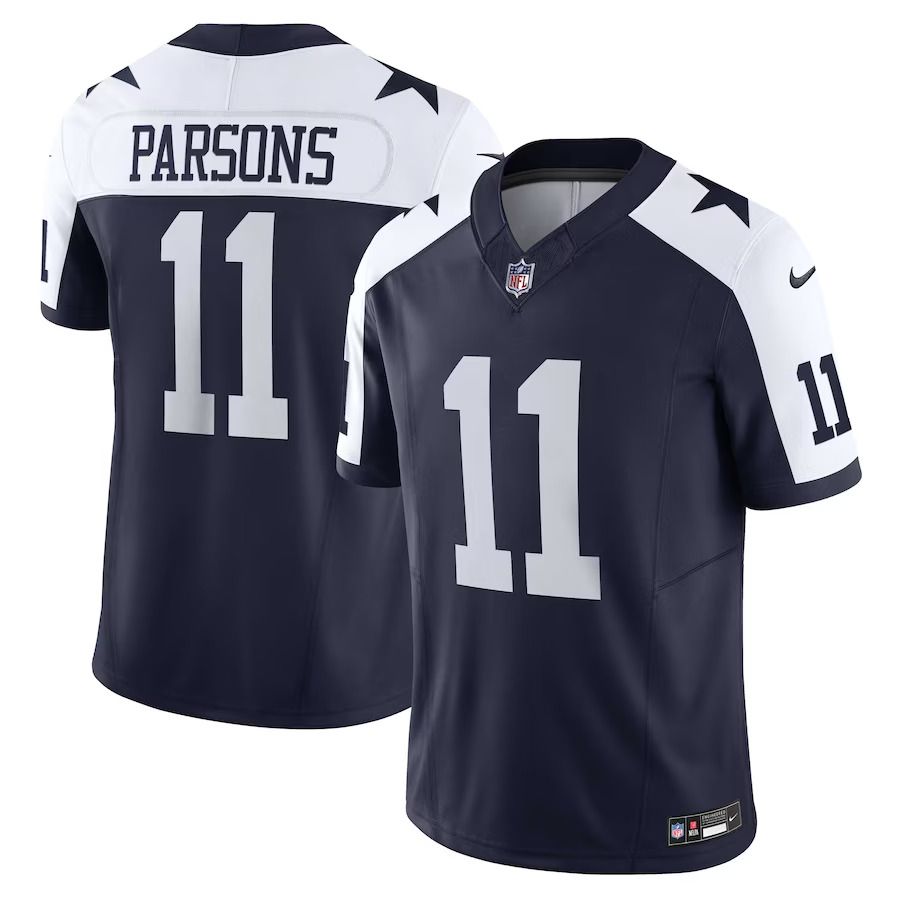 Men Dallas Cowboys 11 Micah Parsons Nike Navy Vapor F.U.S.E. Limited NFL Jerseys